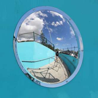 500mm Stainless Steel Wall Dome Mirror
