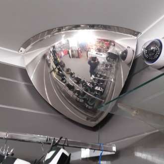 1200mm Indoor Quarter Dome Mirror (600x600mm)