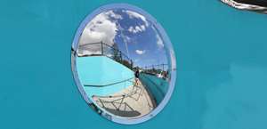 Outdoor Anti-Vandal Stainless Steel Wall Dome Mirror